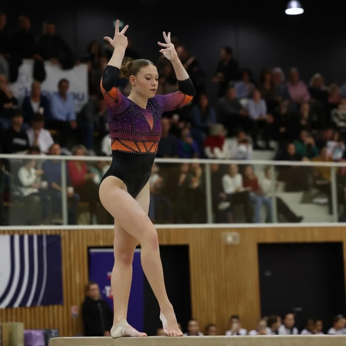 Morgane Osyssek, ici sur une épreuve de poutre, a contribué à qualifier la France pour les JO.