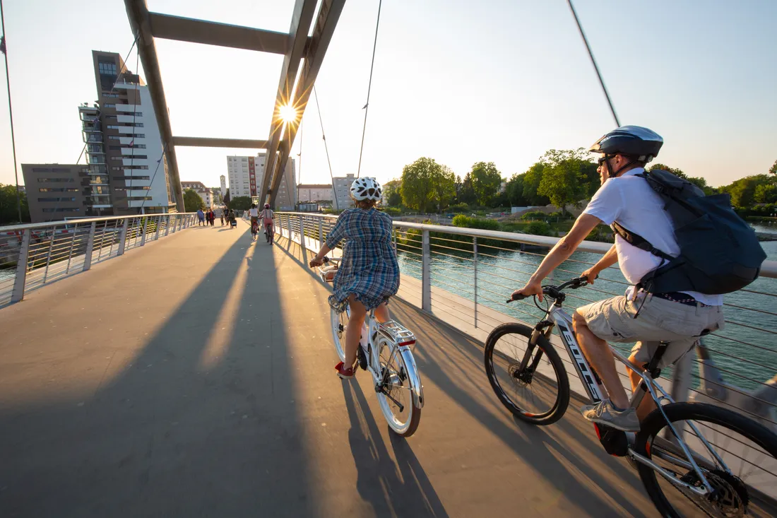 La passerelle des Trois Pays à Huningue
