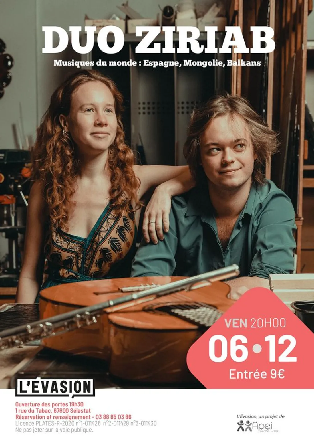 Duo Ziriad concert à l'Évasion de Sélestat