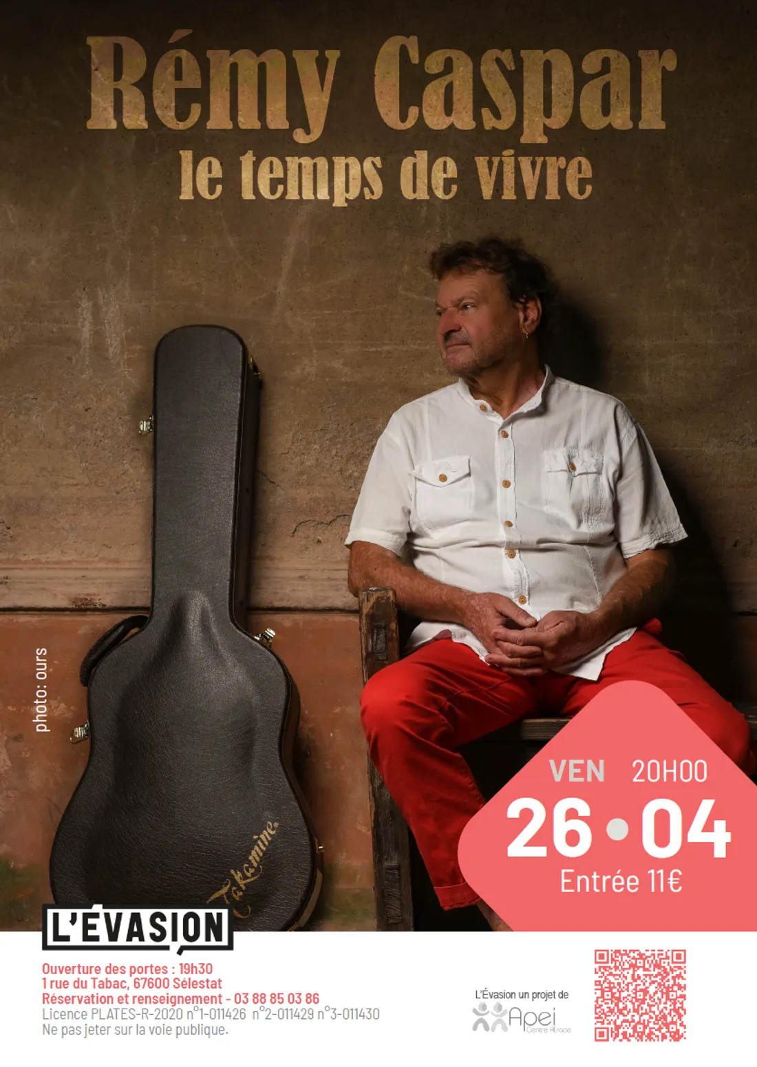 Concert - Rémy Caspar "le temps de vivre"