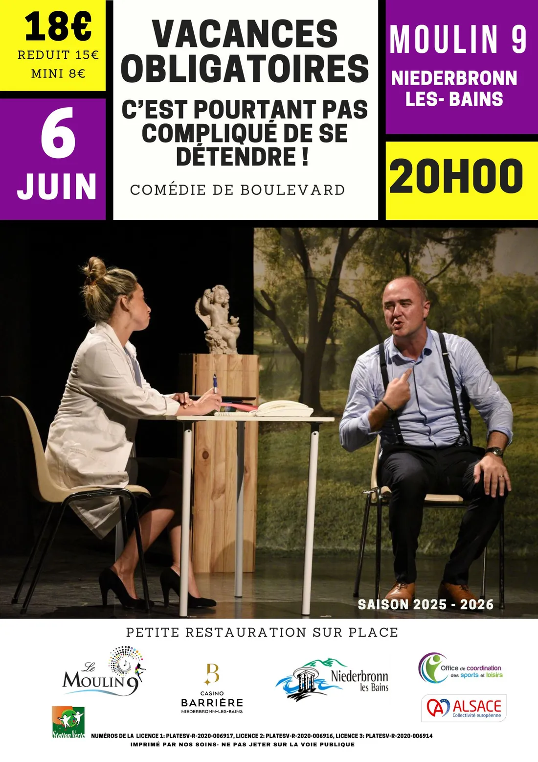 "Vacances obligatoires, c'est pourtant pas compliqué de se détendre" - Comédie de Boulevard