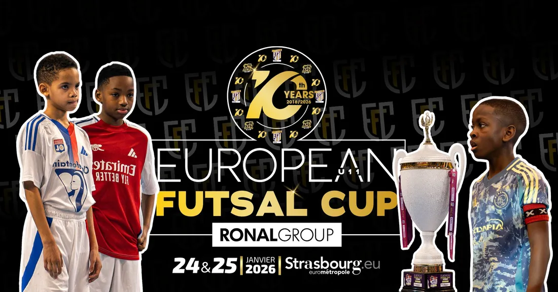 L'affiche de l'European Futsal Cup qui aura lieu le 24 et 25 juillet prochains ( 