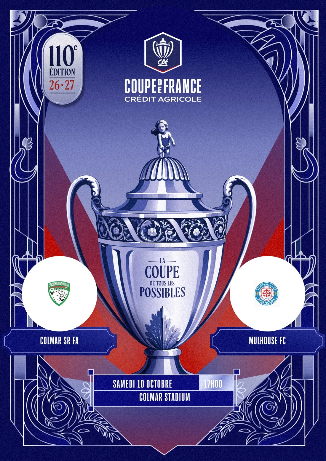 Match SR Colmar vs FC Mulhouse - Coupe de France - 5e tour