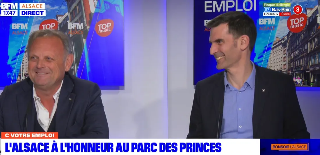 Christophe Schalk et Yves Demangel, invités de "C Votre Emploi" sur BFM Alsace