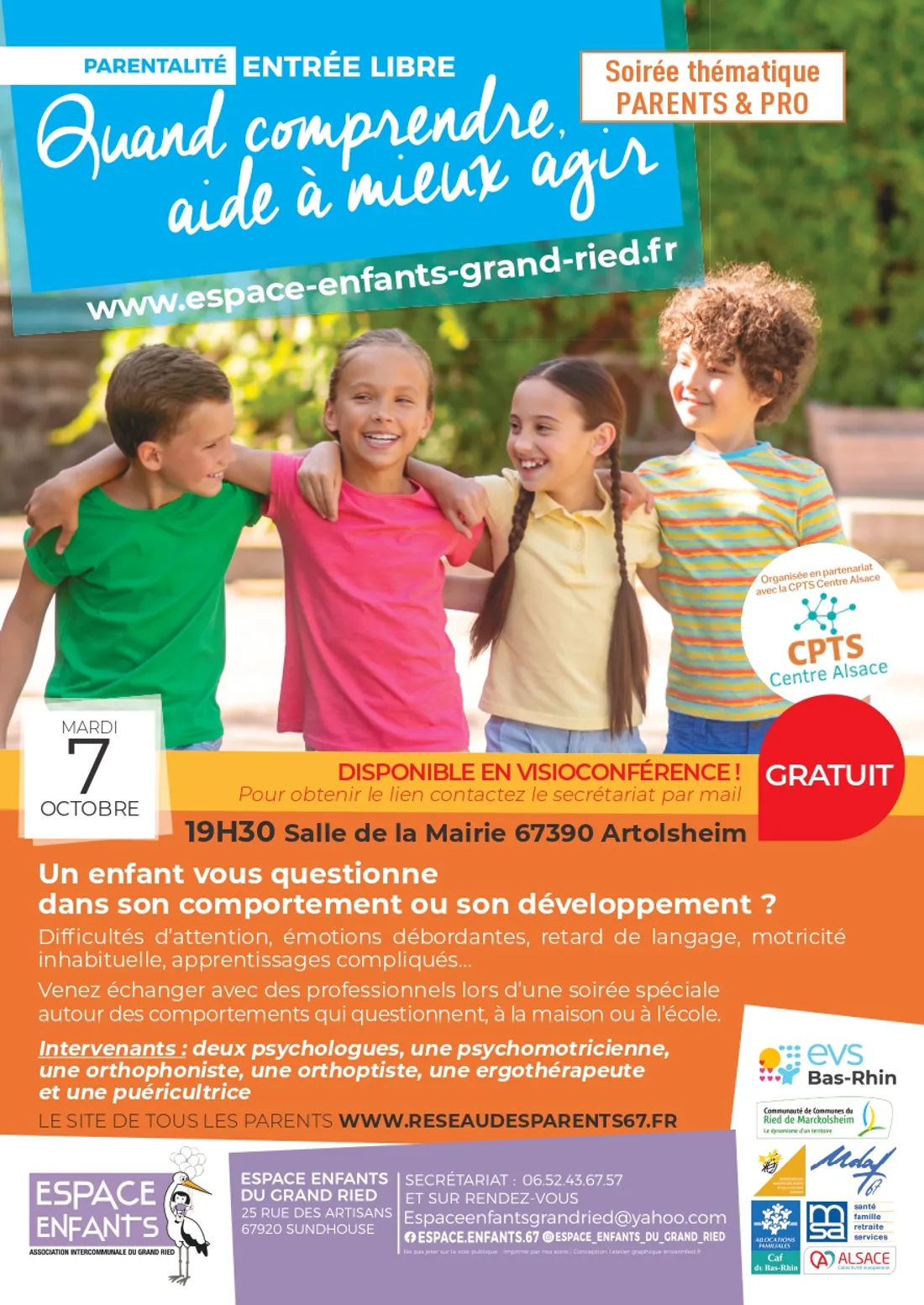 Quand comprendre aide à mieux agir : Soirée thématique Parents et Pro