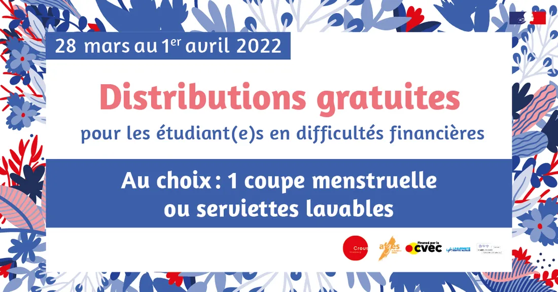 Le Crous distribue des kits de protections féminines