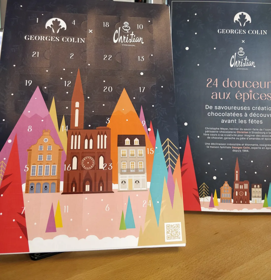 Calendrier "24 douceurs aux épices" de chez Georges Colin et Christian 