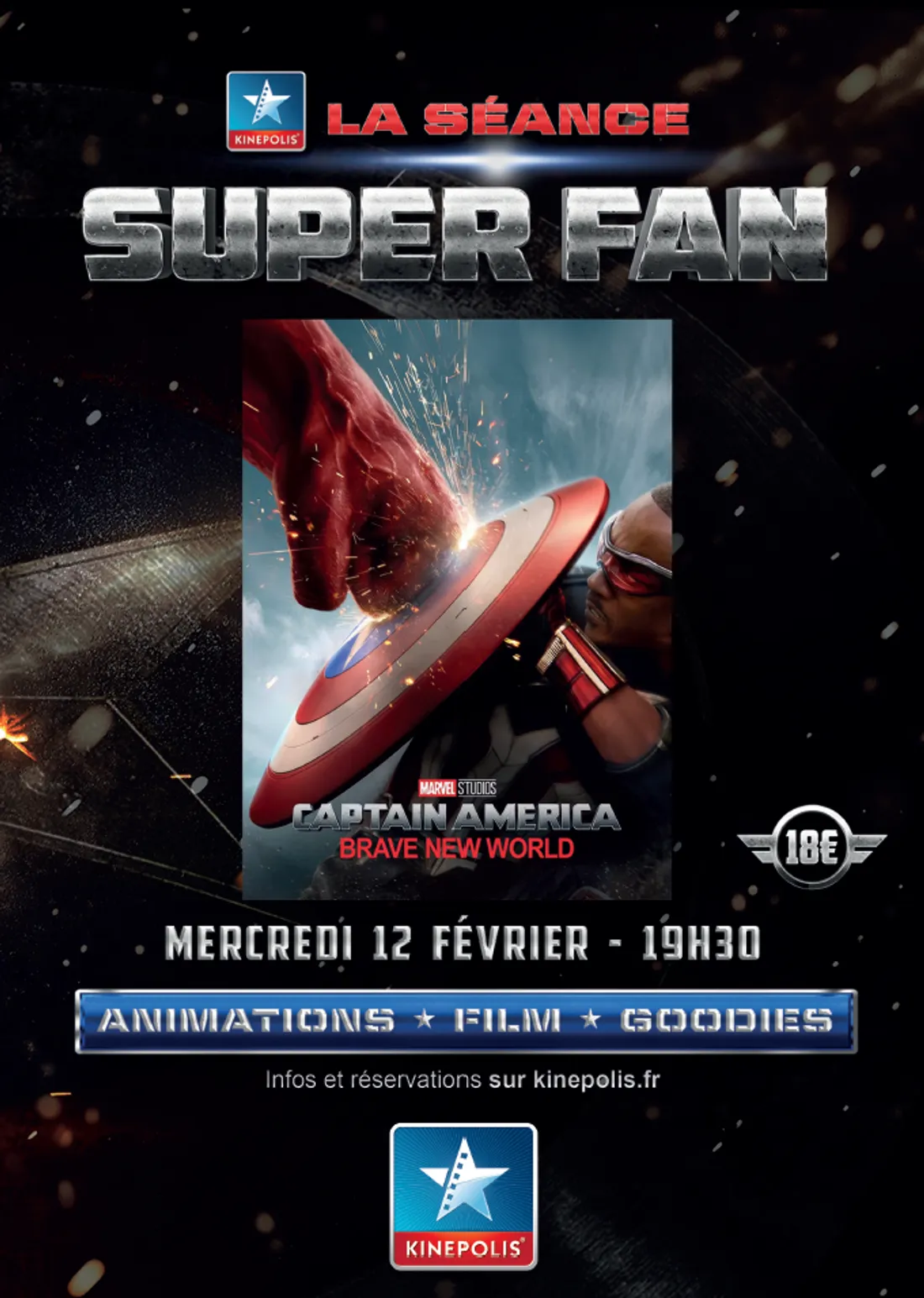 "Soirée Super Fan" pour la sortie de Captain America - KINEPOLIS Mulhouse