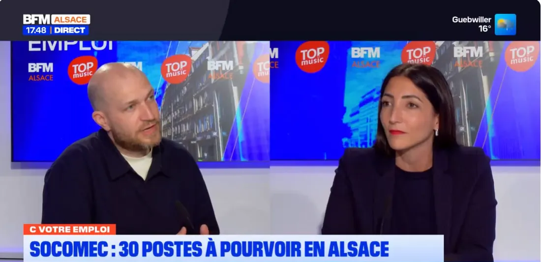 Judith Maiffret, Directrice des Ressources Humaines de Socomec sur BFM Alsace