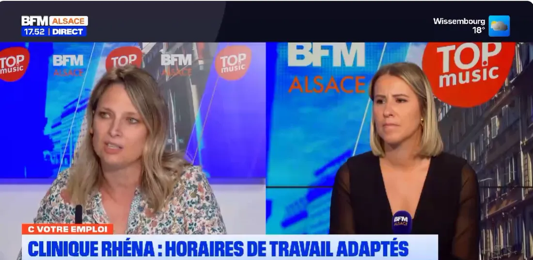 Morgane Glatz, Responsable des Ressources Humaines de la clinique Rhéna, sur BFM Alsace