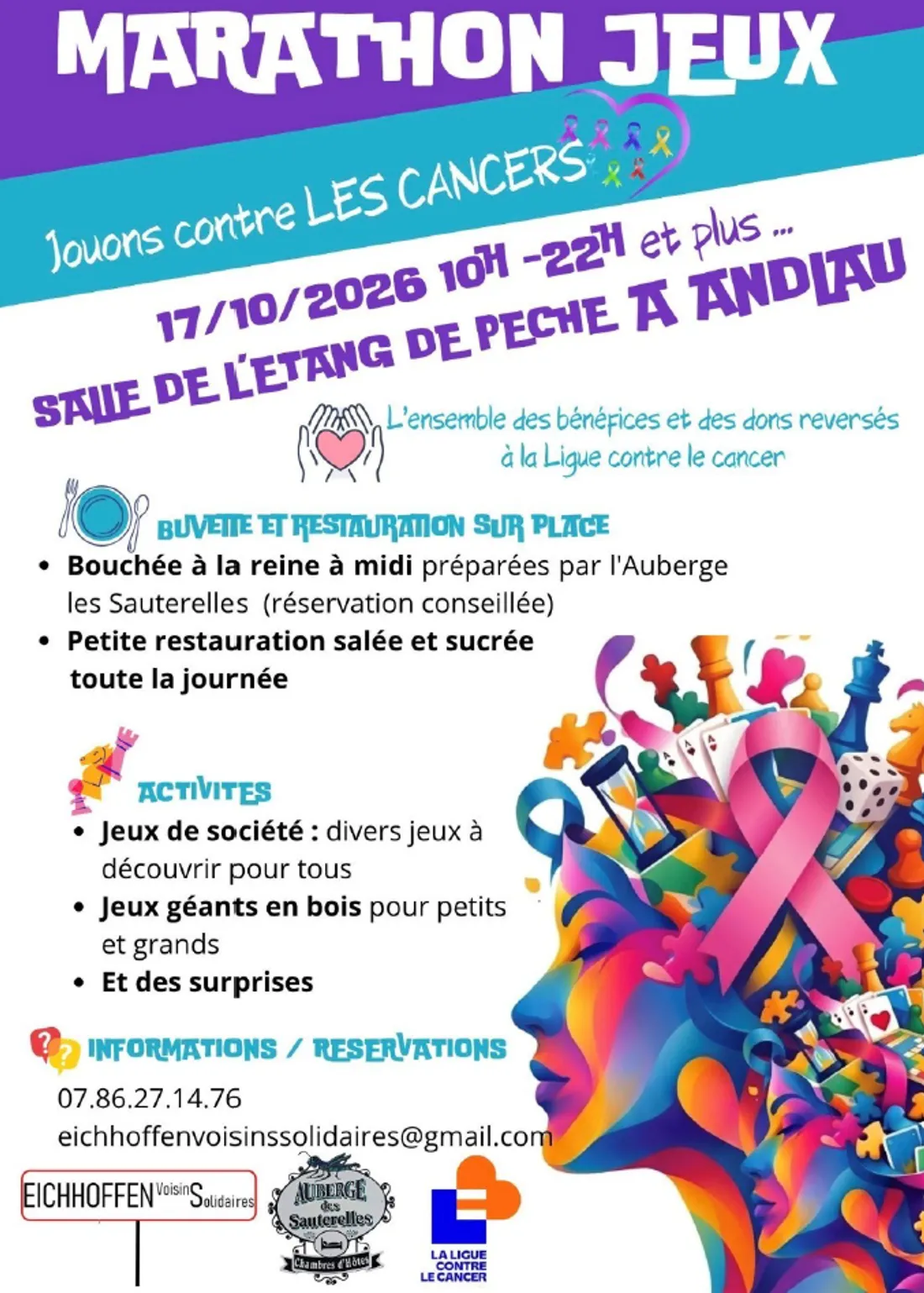 Marathon Jeux - Jouons contre les cancers andlau