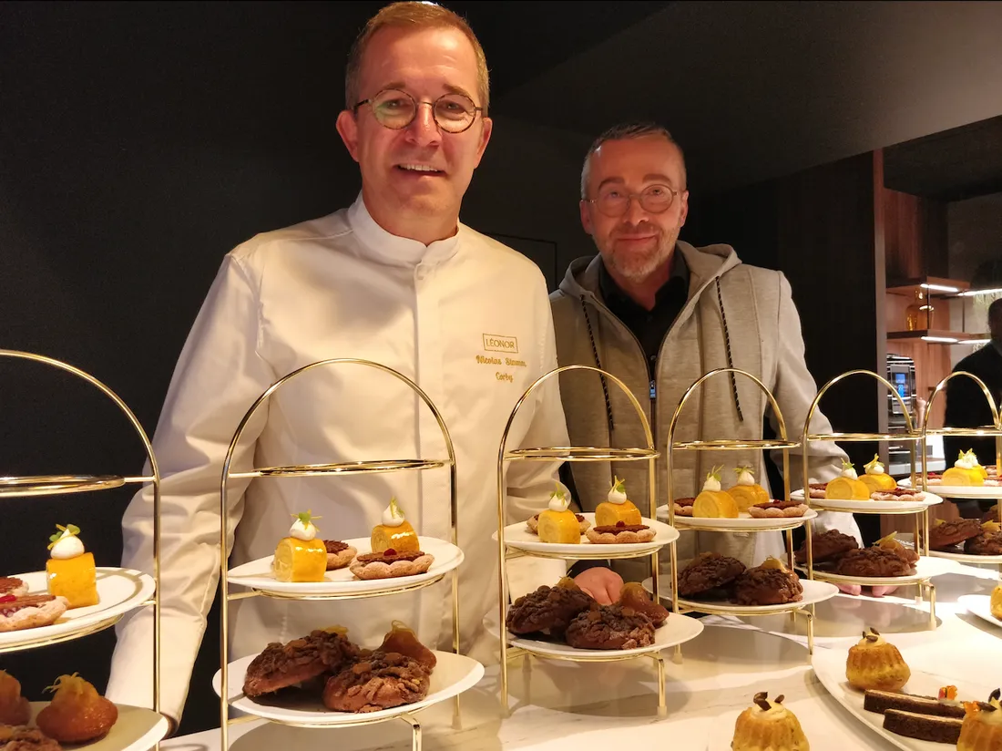 Nicolas Stamm-Corby (à gauche), ici à l'hôtel Léonor, a été sacré Gault&Millau d’or.