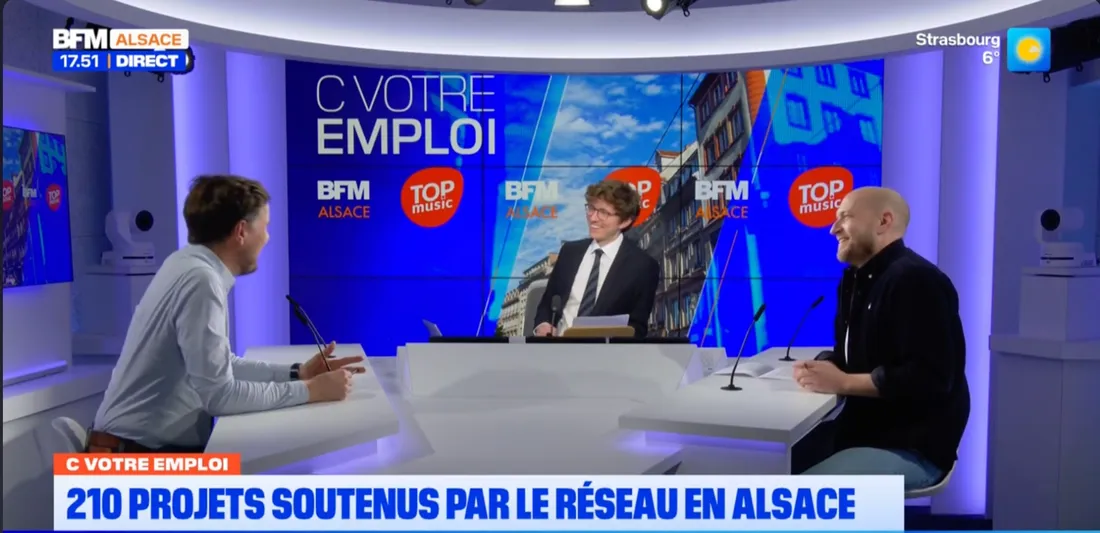 Thomas Gresset, Directeur du Réseau Entreprendre Alsace dans l'émission "C Votre Emploi"