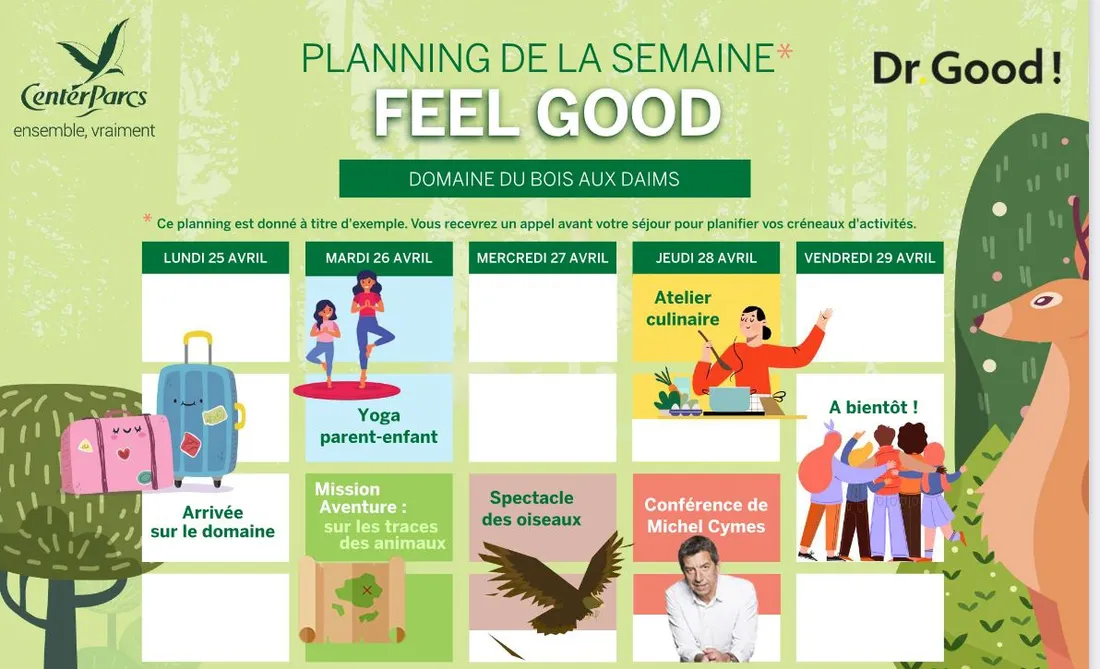 Le programme de la semaine Feel Good