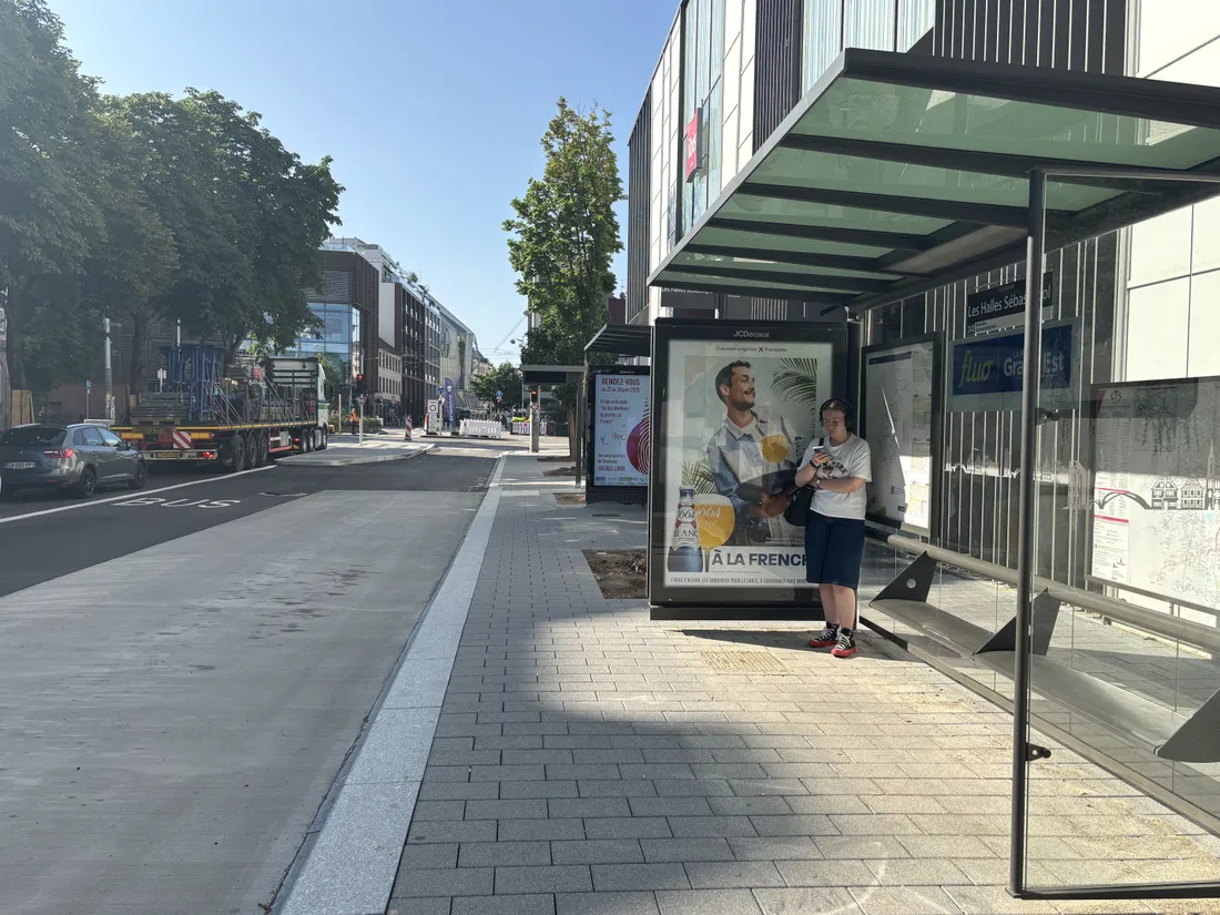 Les nouveaux arrêts de la rue Sébastopol à Strasbourg