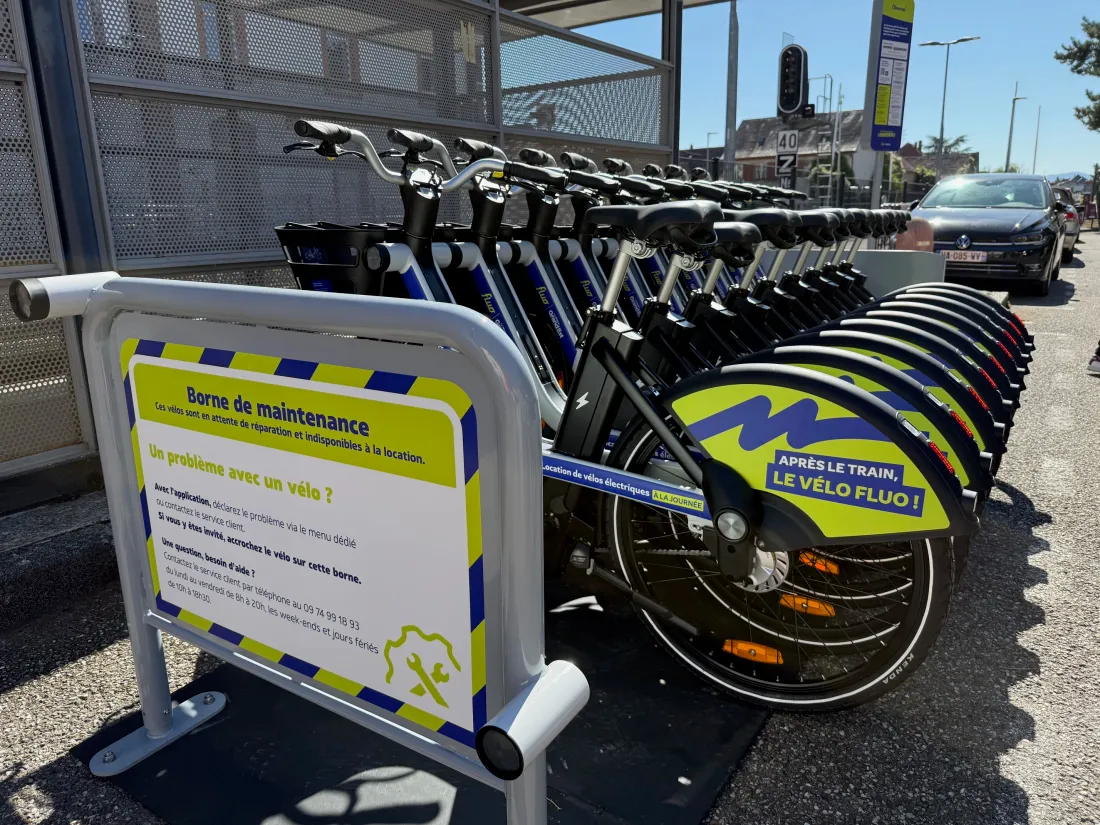 La gare d'Obernai vient d'être équipée des vélos Fluo
