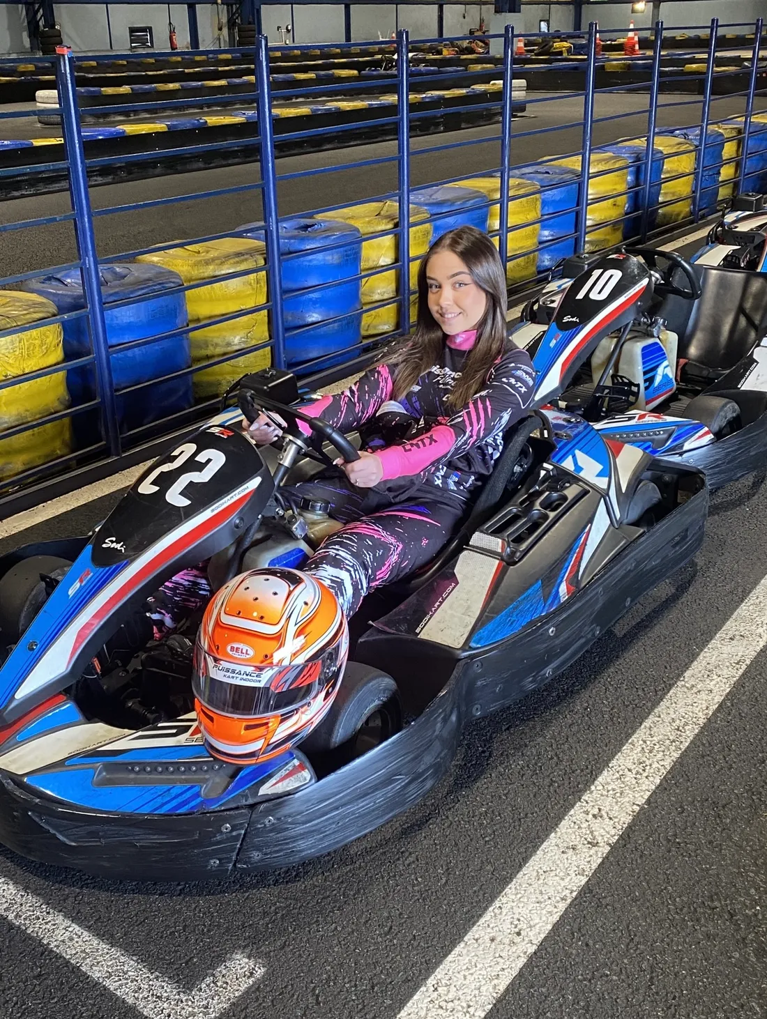 Léna Boilletot sur son kart