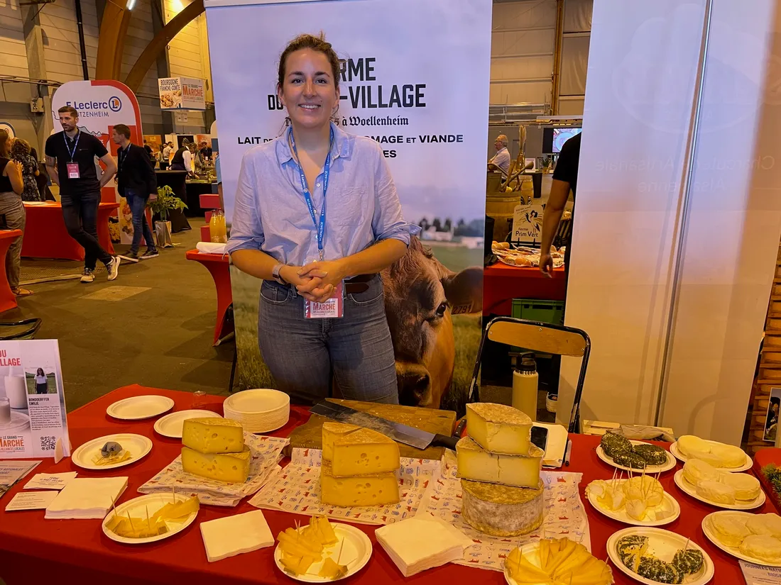 Emilie Bondoerffer, gérante d'une ferme à Woellenheim, fait partie des 200 producteurs présents