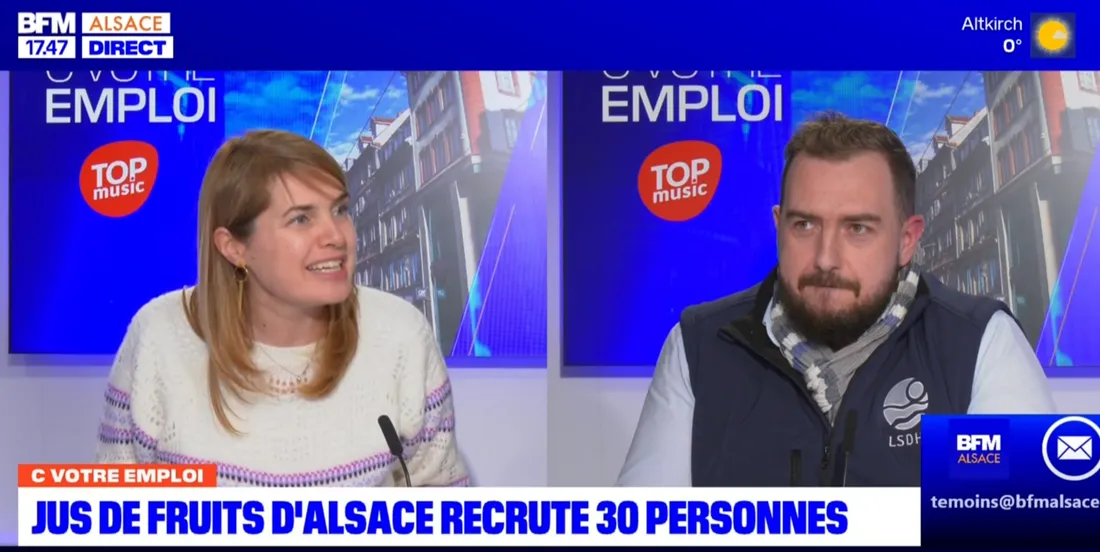 Jérôme Vasseneix, le directeur de Jus de Fruits d'Alsace est l'invité de "C Votre Emploi"