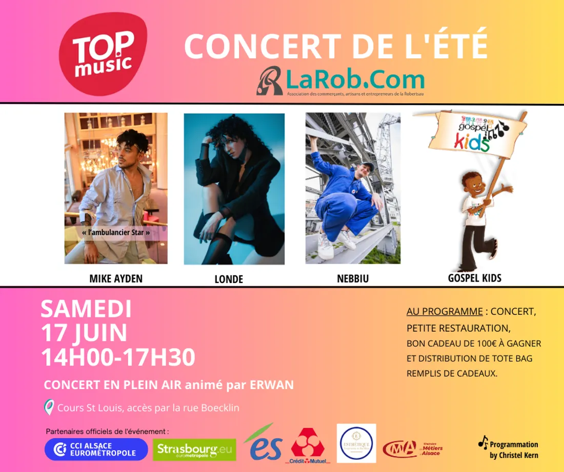 Concert de plein air animé par Erwan