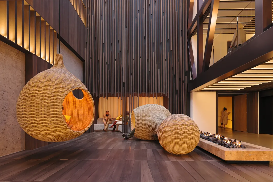 Le lobby du Parc à Obernai, imaginé par le Cabinet d’architectes AEA