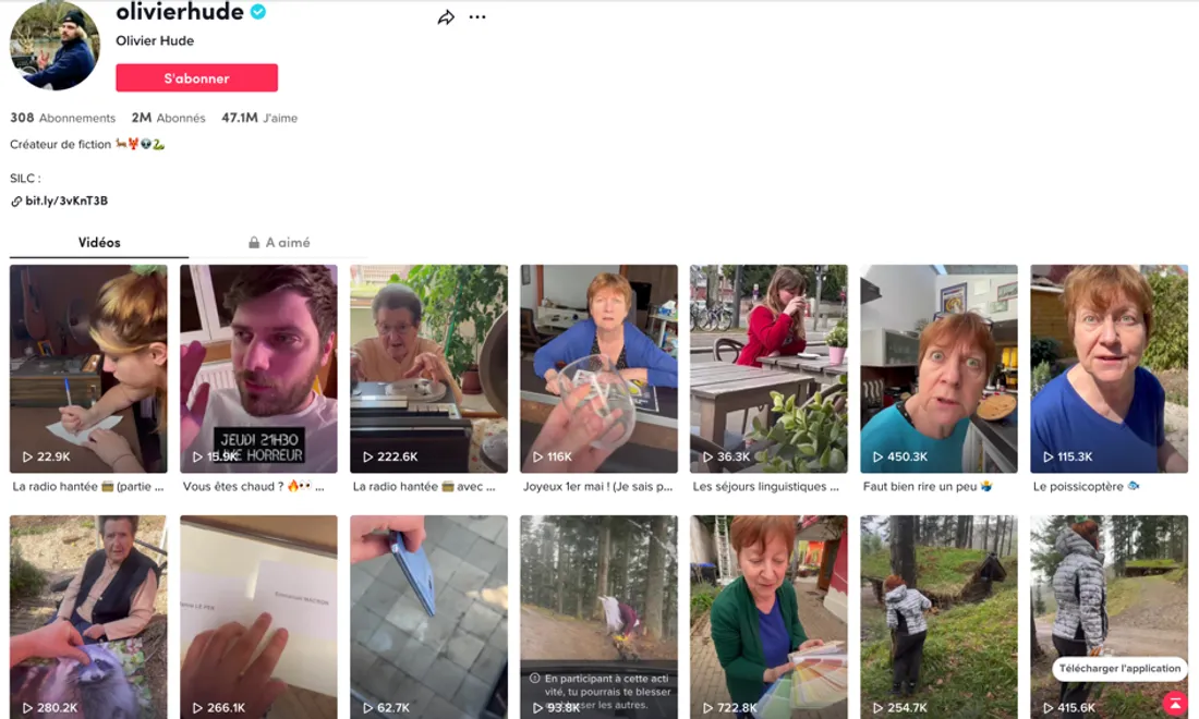Olivier Hude publie quotidiennement des vidéos sur Tiktok