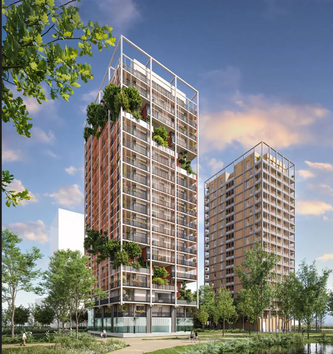 Les deux tours de 54 mètres du projet "Aart Immo"