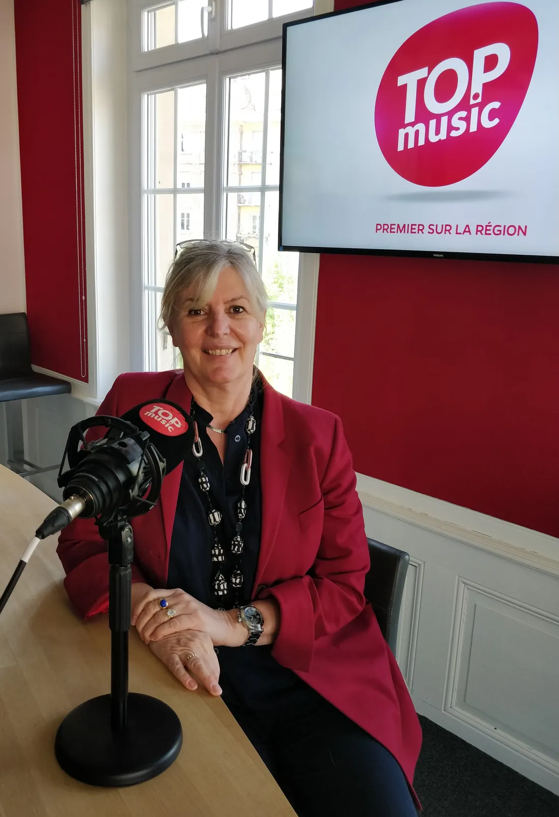 Pr Carole Mathelin dans nos studios à l'occasion de l'enregistrement d'un podcast