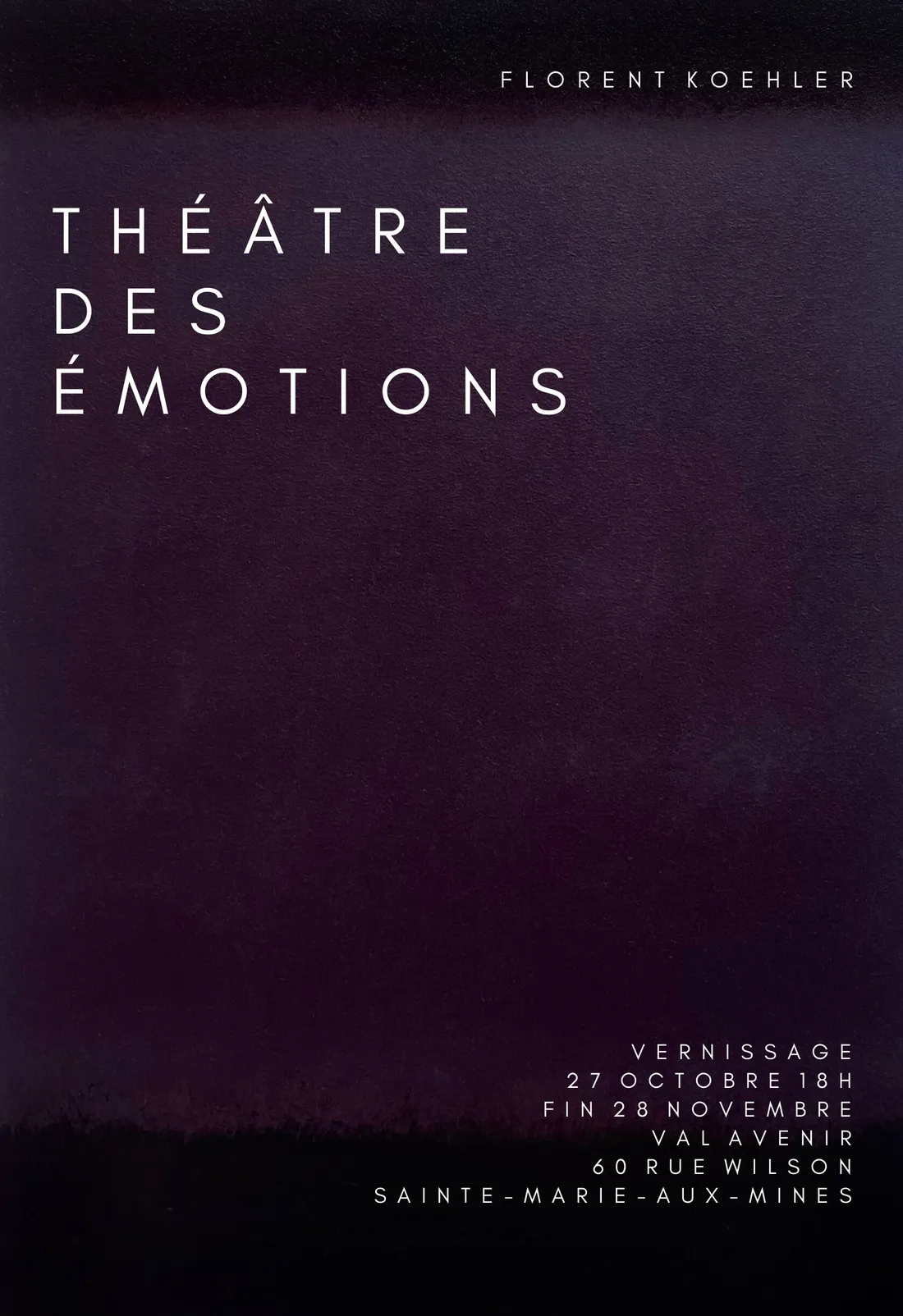 Théâtre des Émotions - exposition de peintures de Florent KOEHLER