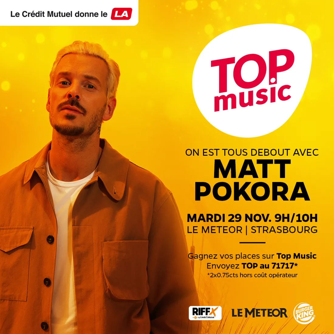 Matt Pokora sera bientôt sur Top Music