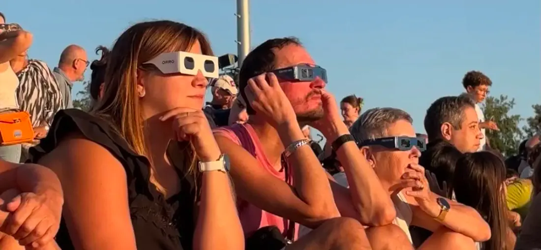 Le Parc des Sports à Haguenau était l'un des spots idéal pour observer l'éclipse solaire du 12 août
