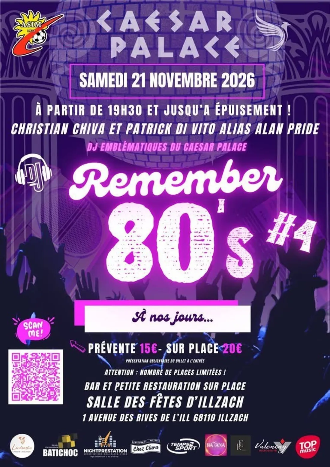 Soirée Remember 80's à nos jours au CAESAR PALACE - 4ème édition