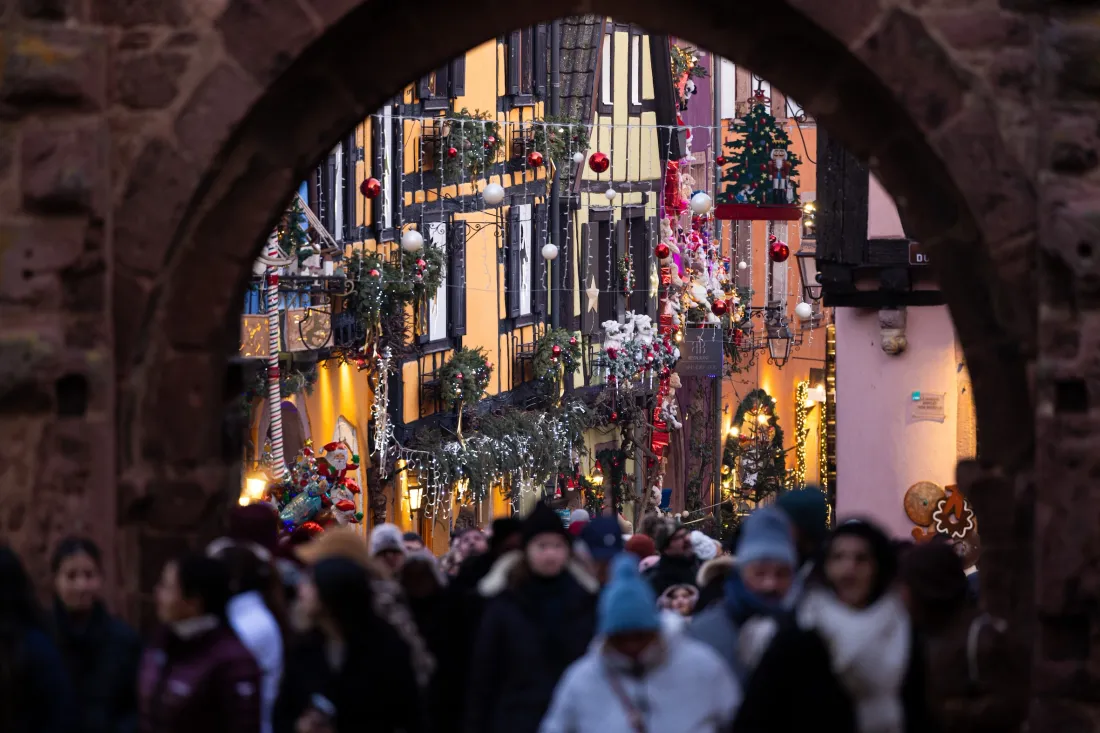 Sur le marché de Noël de Riquewihr