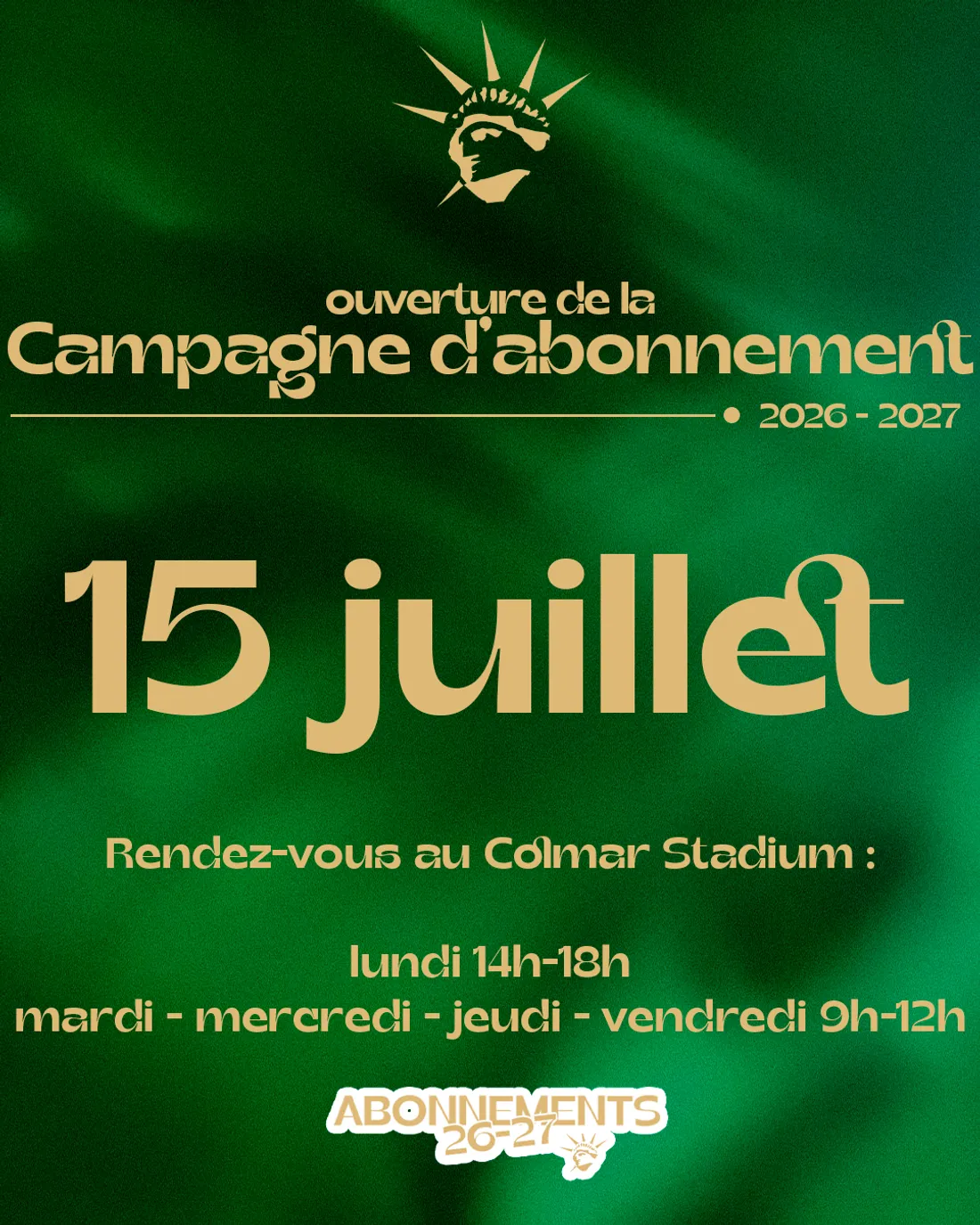 Lancement campagne d'abonnement SR Colmar