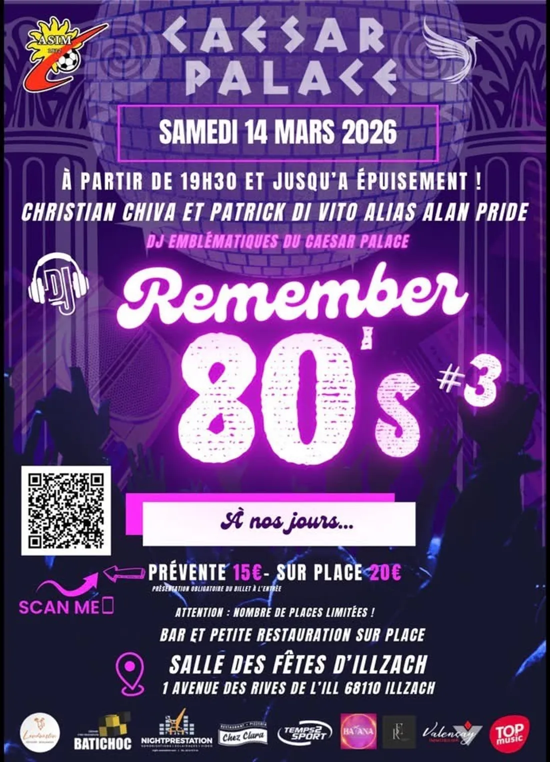 Soirée Remember CAESAR PALACE - 3ème édition Remember 80's