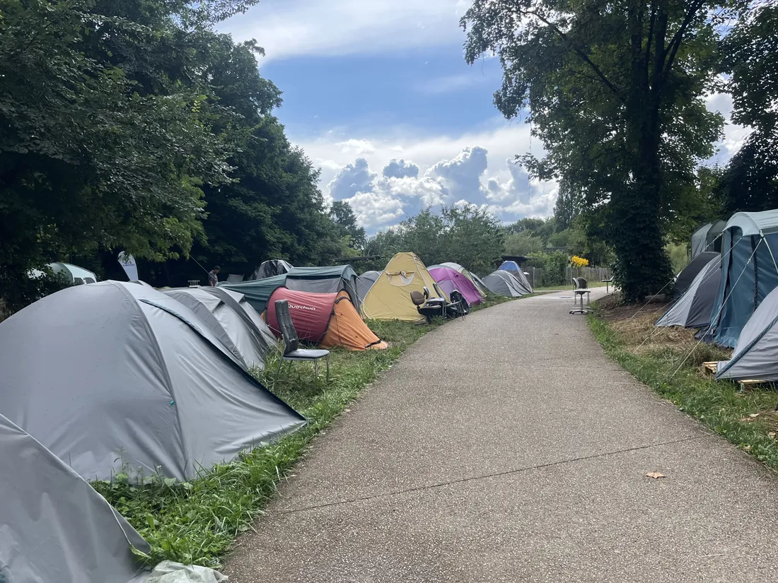 Campement au parc du Heyritz 