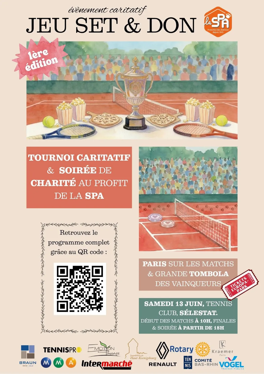 Jeu set et don - Tournoi solidaire en faveur de la SPA