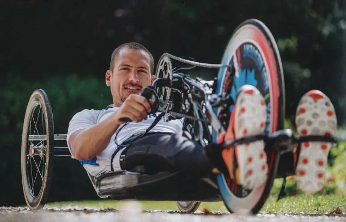 Le Major Franck Robin et son handbike.