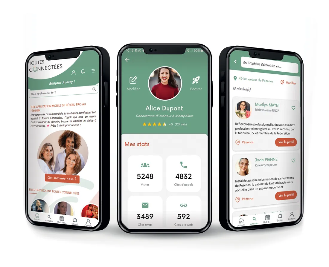 L'application Toutes Connectées est disponible sur les plateformes de téléchargement.