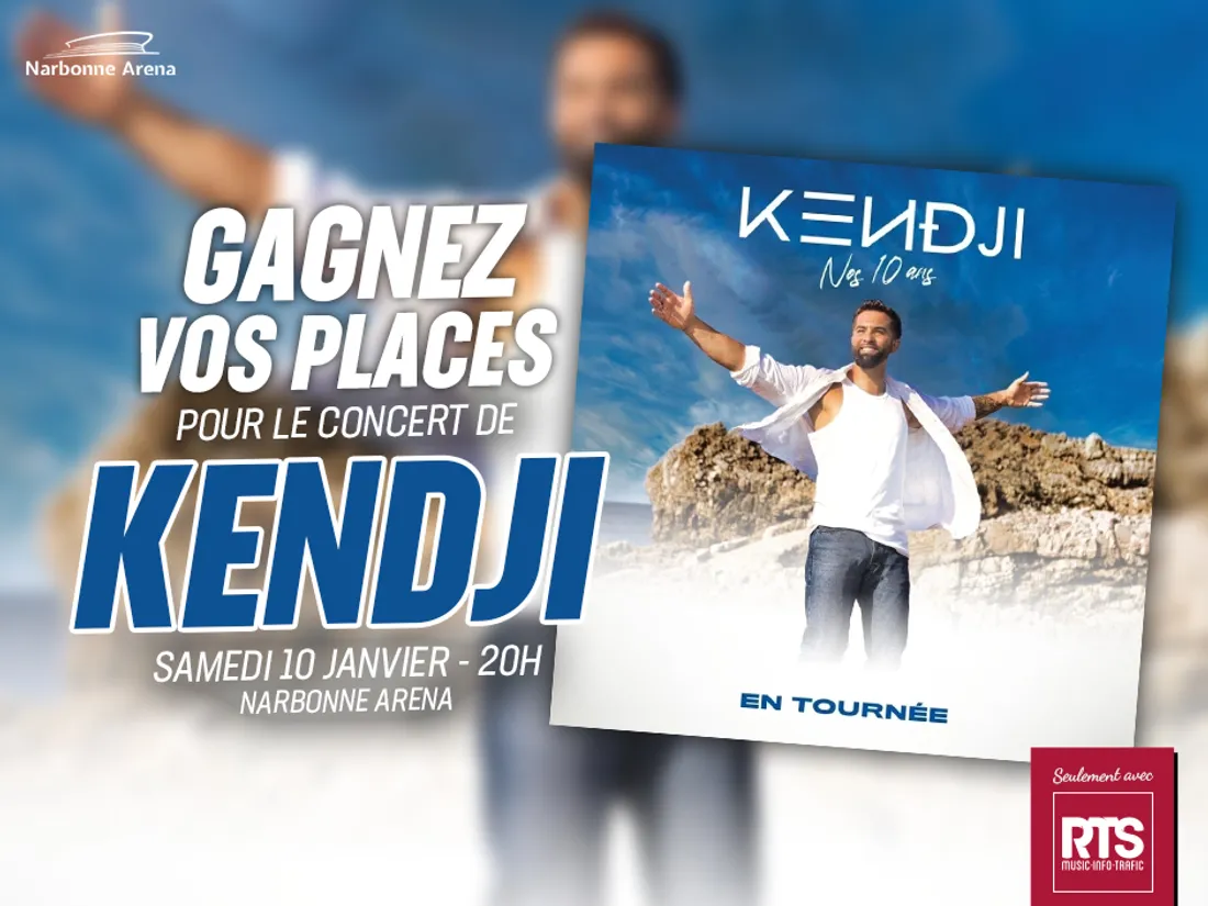 Gagnez vos places pour le concert solidaire de Kendji à la Narbonne Arena