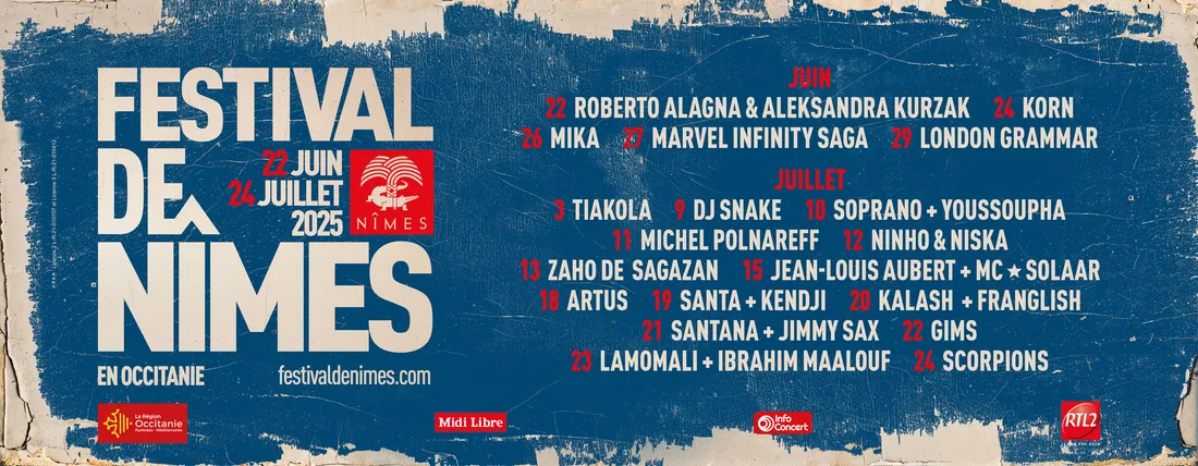 Le Festival de Nîmes affiche sa programmation 2025.