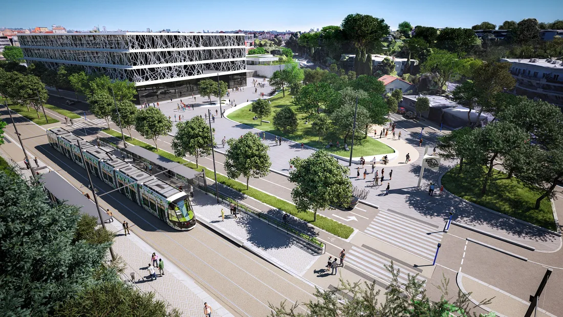  la ligne 5 de tramway de Montpellier.