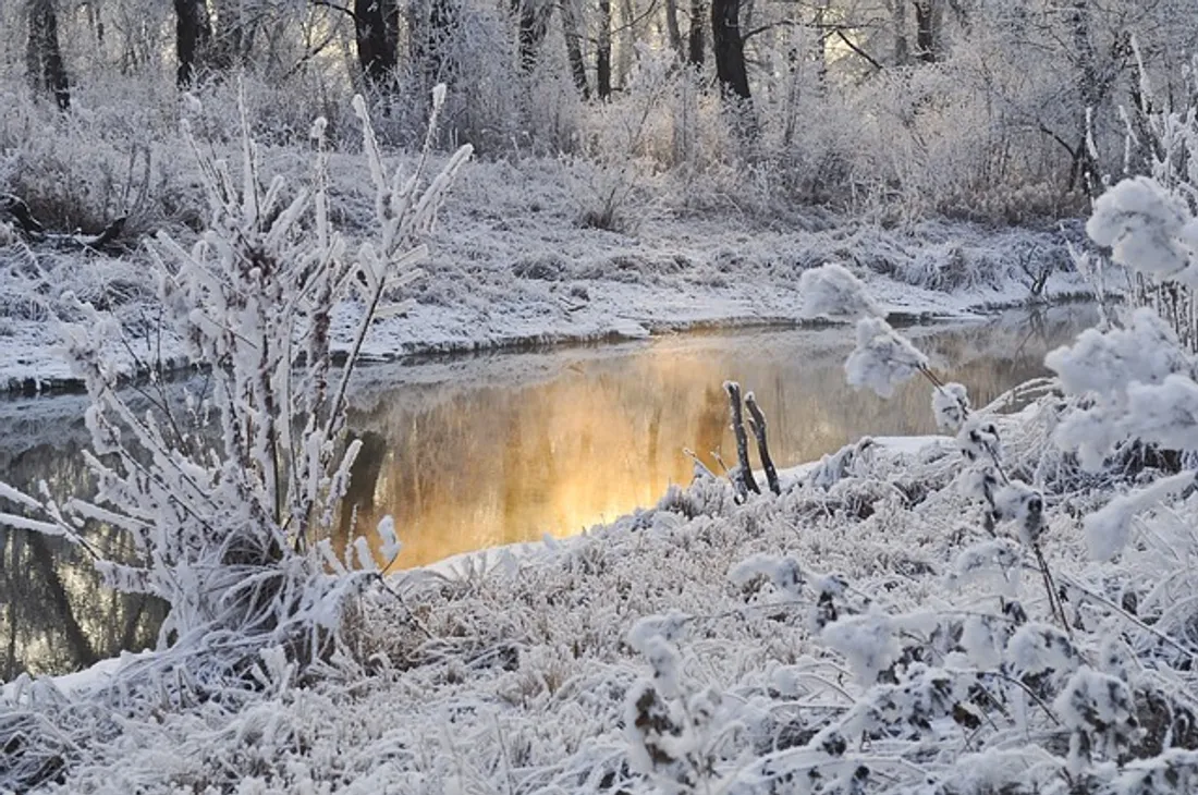 Premières neiges de l'hiver en plaine sur le Languedoc