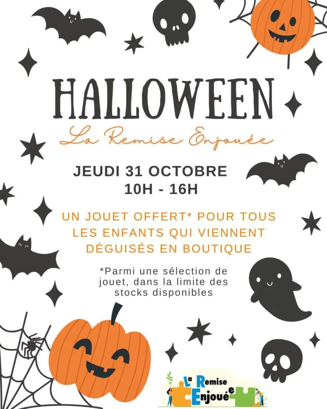 Un cadeau offert aux enfants déguisés à La Remise Enjouée