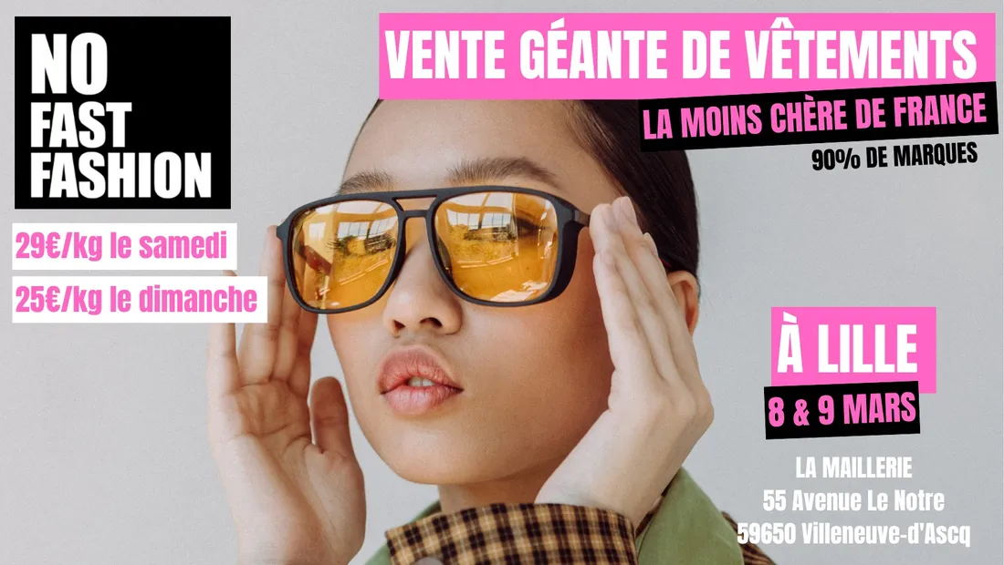 Vente de vêtements au kilo au Grand Playground