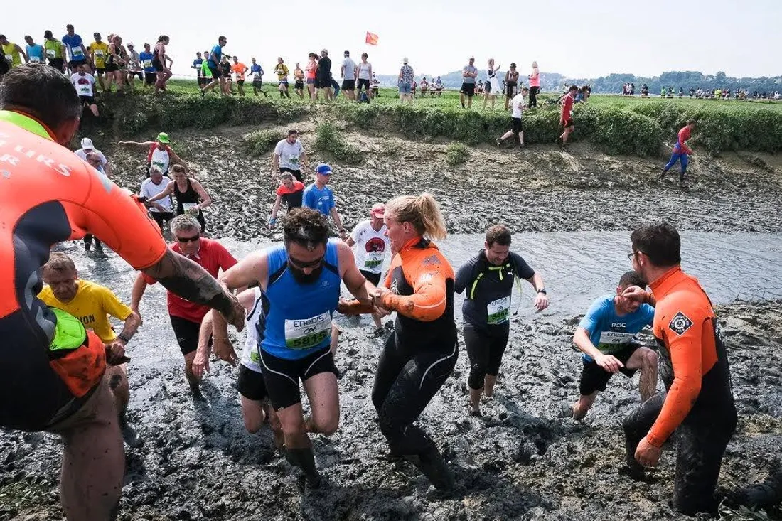 17 kms de boue, sable et eau à traverser !