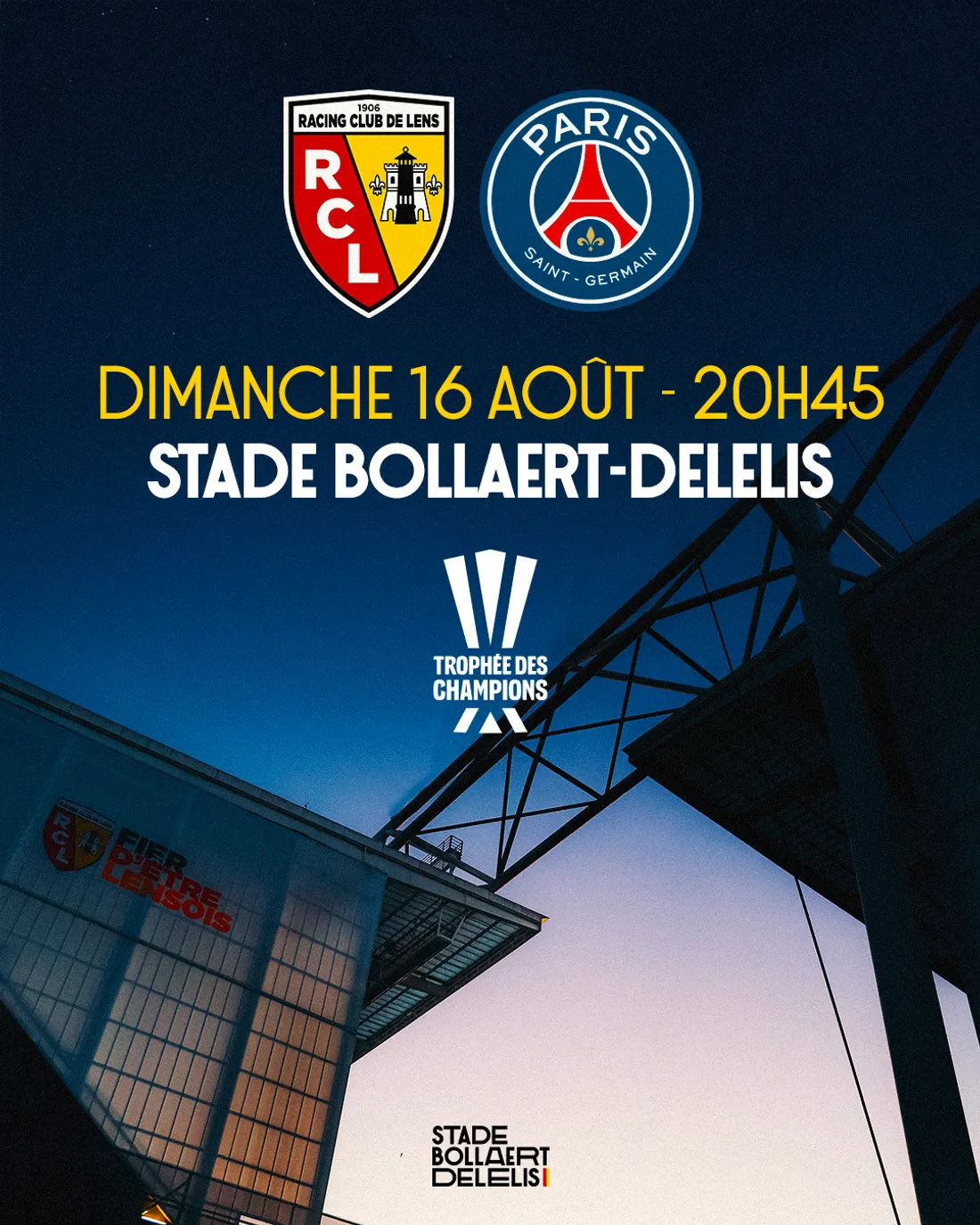 Le match aura lieu le dimanche 16 août