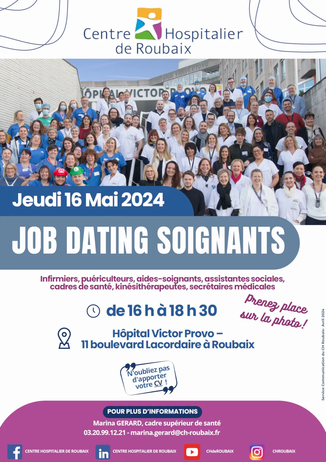 Job dating au CH Roubaix