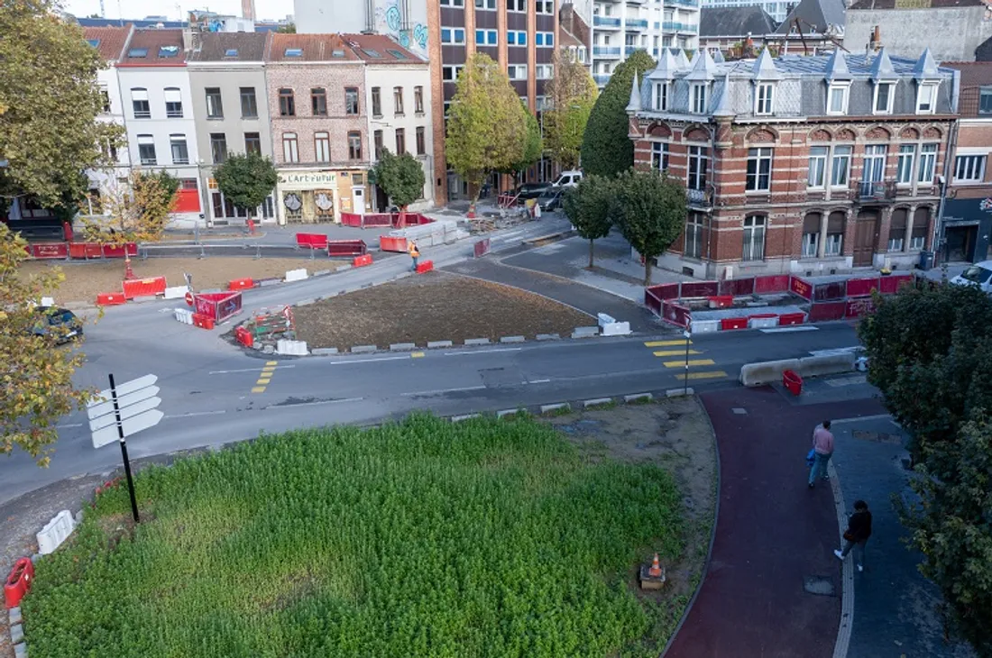 Les travaux reprennent sur la Place Jeanne d'Arc à Lille