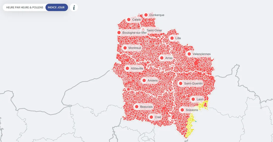 Prévisions Atmo HDF pour ce mardi 4 mars